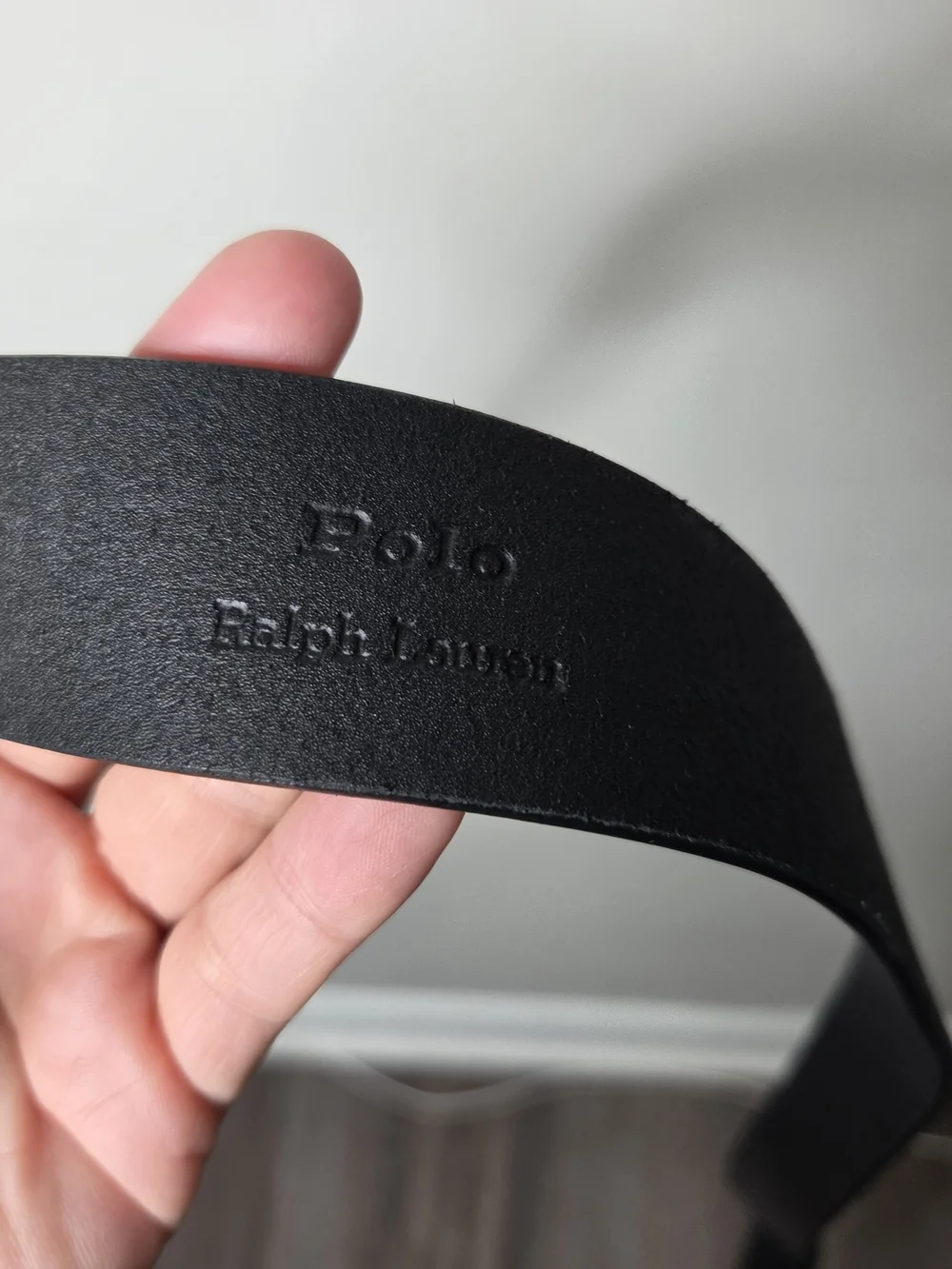 Polo by Ralph Lauren Black Leather Men's Belt